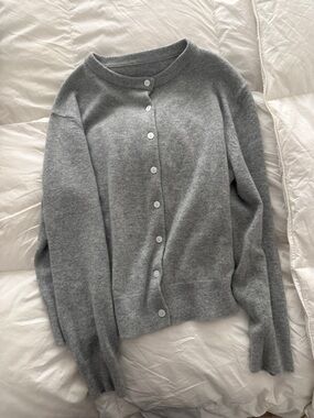 Daily Drills Grey Cashmere Cardigan